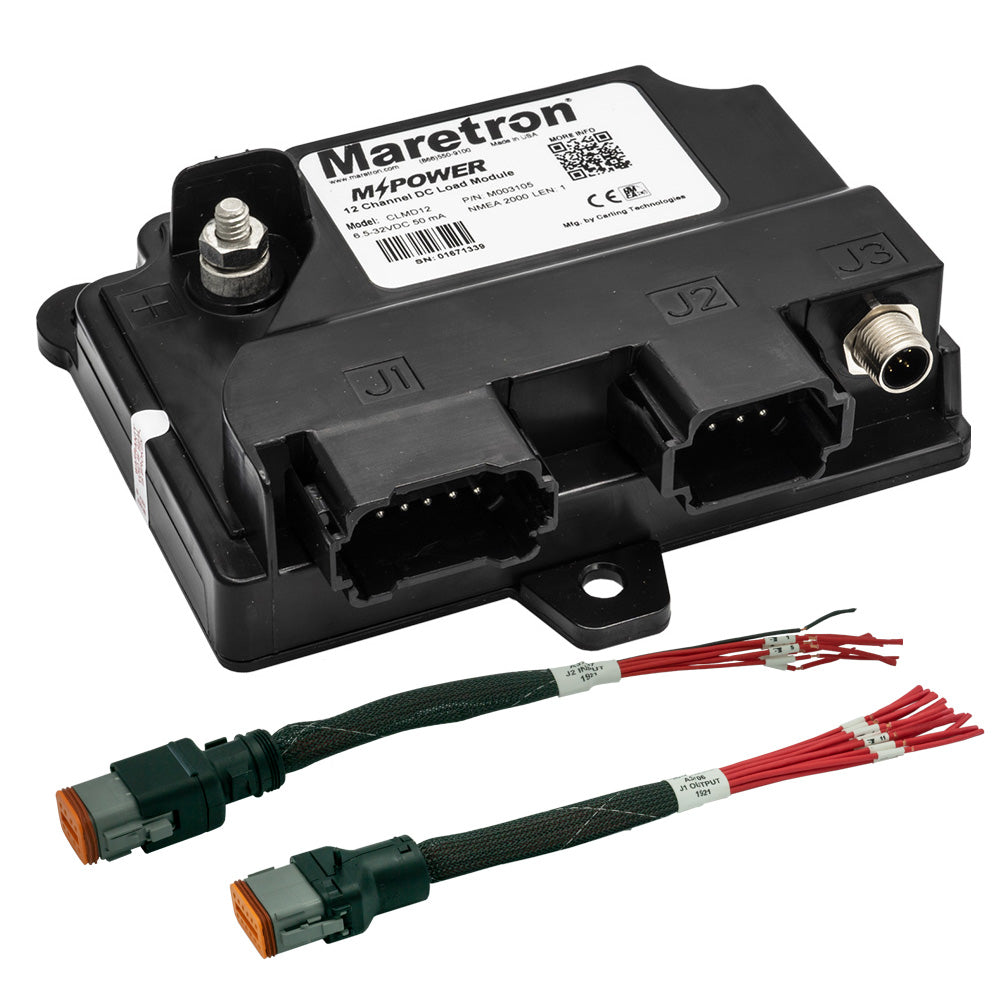 Maretron MPower 12 Channel DC Load Module NMEA 2K w/12" Pigtail Adapter Cable for J1  J2 Connectors [CLMD12-R] Maretron