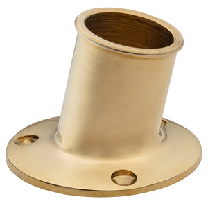 Whitecap Top Mount Flag Pole Socket 1-1/4" ID - Polished Brass [S-5003BC] - BuoyMart.com  Accessories Whitecap