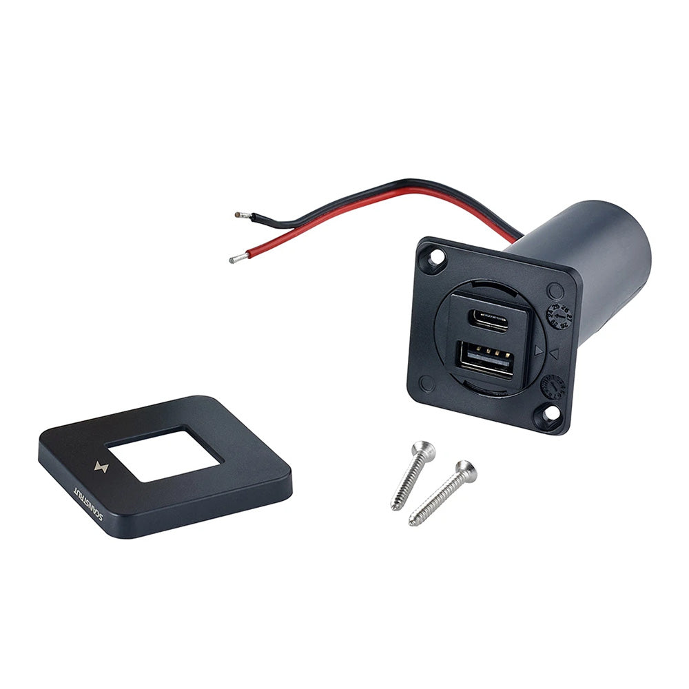 Scanstrut TILE USB-A/USB-C Interior Charging Socket - 12/24V - Black Bezel [SC-TILE-10] - BuoyMart.com  Accessories Scanstrut