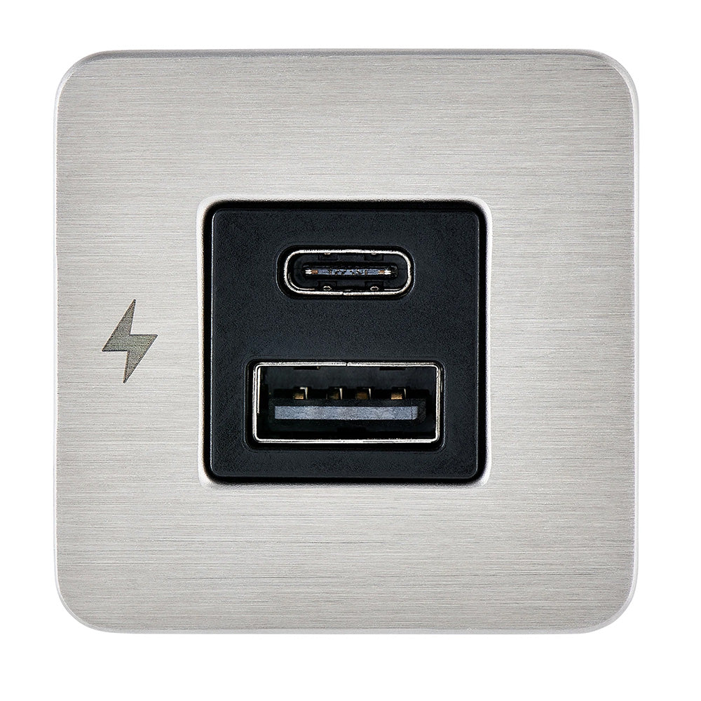 Scanstrut TILE USB-A/USB-C Interior Charging Socket - 12/24V - Stainless Steel Bezel [SC-TILE-11] - BuoyMart.com  Accessories Scanstrut