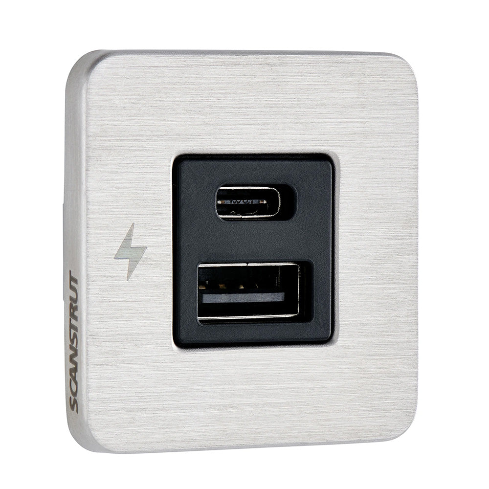 Scanstrut TILE USB-A/USB-C Interior Charging Socket - 12/24V - Stainless Steel Bezel [SC-TILE-11] - BuoyMart.com  Accessories Scanstrut