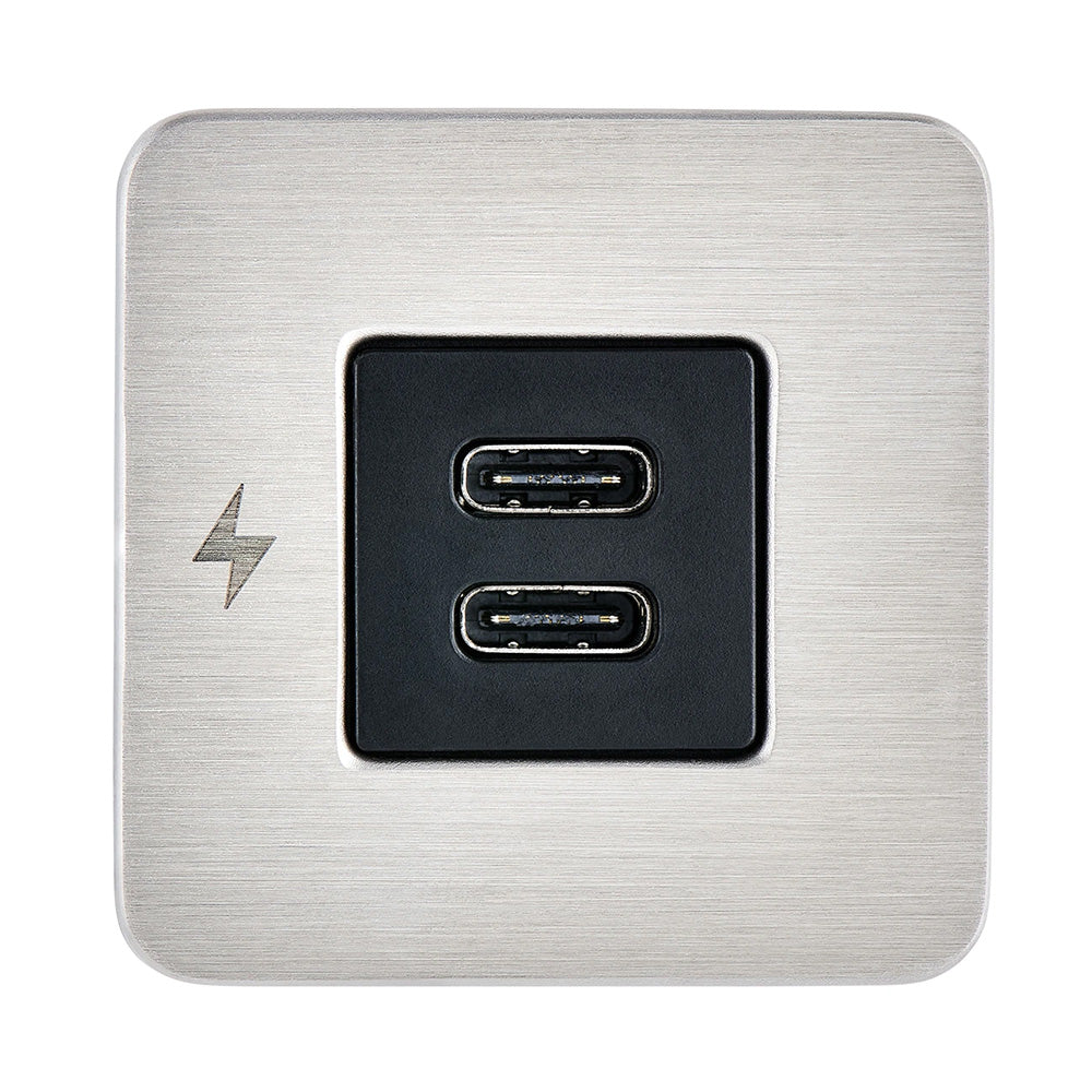Scanstrut TILE USB-C Interior Charging Socket - 12/24V - Stainless Steel Bezel [SC-TILE-21] - BuoyMart.com  Accessories Scanstrut