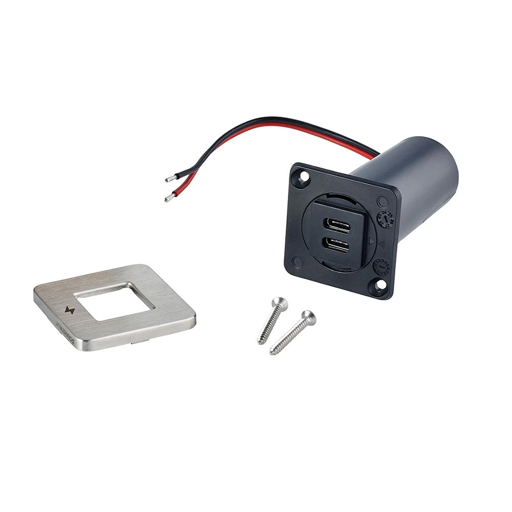 Scanstrut TILE USB-C Interior Charging Socket - 12/24V - Stainless Steel Bezel [SC-TILE-21] - BuoyMart.com  Accessories Scanstrut