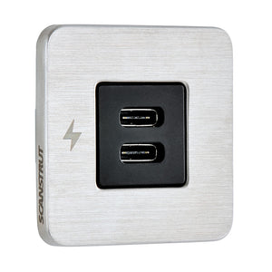 Scanstrut TILE USB-C Interior Charging Socket - 12/24V - Stainless Steel Bezel [SC-TILE-21] - BuoyMart.com  Accessories Scanstrut