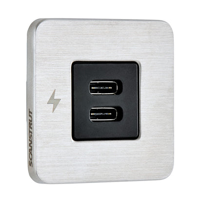 Scanstrut TILE USB-C Interior Charging Socket - 12/24V - Stainless Steel Bezel [SC-TILE-21] - BuoyMart.com  Accessories Scanstrut