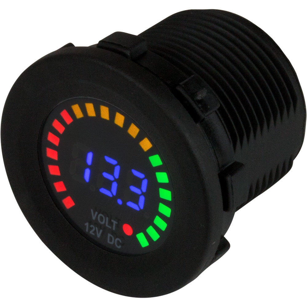 Sea-Dog Rainbow Display Digital Voltmeter - Injection Molded Nylon - 5V-15VDC [421617] - BuoyMart.com  Accessories Sea-Dog