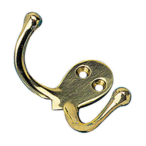 Sea-Dog Double Coat Hook - Cast Brass [671510-1] - BuoyMart.com  Hooks & Clamps Sea-Dog
