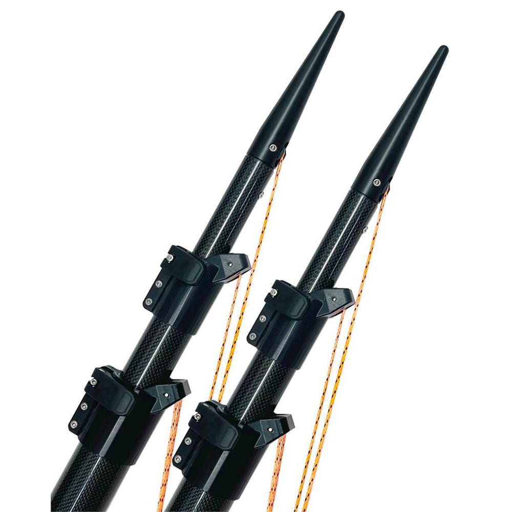 Lee's Ultima 20' Carbon Fiber Telescoping Outriggers Internally Rigged Self-Stowing Adj. Rigging [ULT3920] - BuoyMart.com  Outriggers Lee's Tackle
