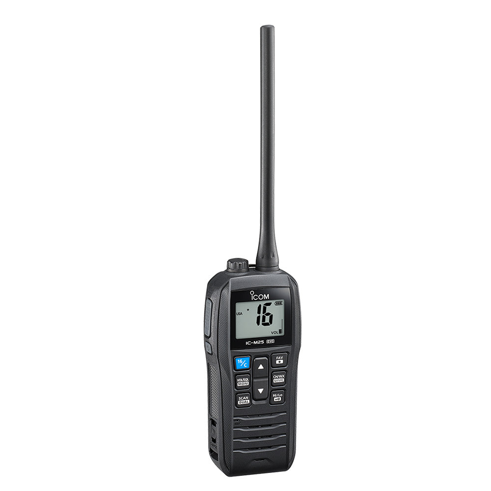 Icom M25 EVO Handheld VHF Radio - Black [M25 EVO BLACK 61] - BuoyMart.com  VHF - Handheld Icom