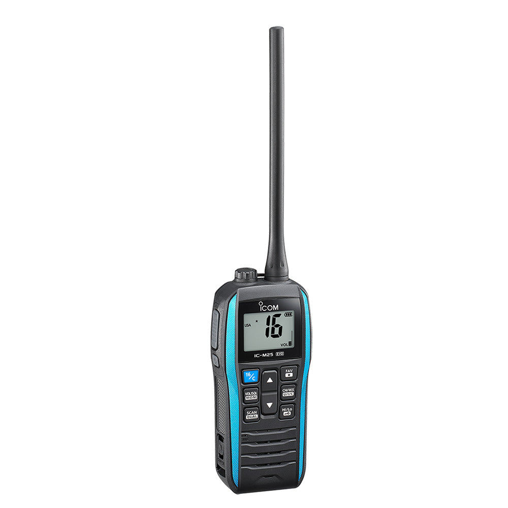 Icom M25 EVO Handheld VHF Radio - Blue [M25 EVO BLUE 71] - BuoyMart.com  VHF - Handheld Icom