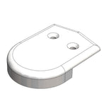 TACO 2" Rub Rail End Cap - White [F90-0001WN] TACO Marine