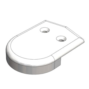TACO 2" Rub Rail End Cap - White [F90-0001WN] TACO Marine