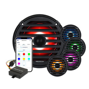 Aquatic AV ELITE 6.5" RGB Speakers - Black - Pair [EL424] Aquatic AV