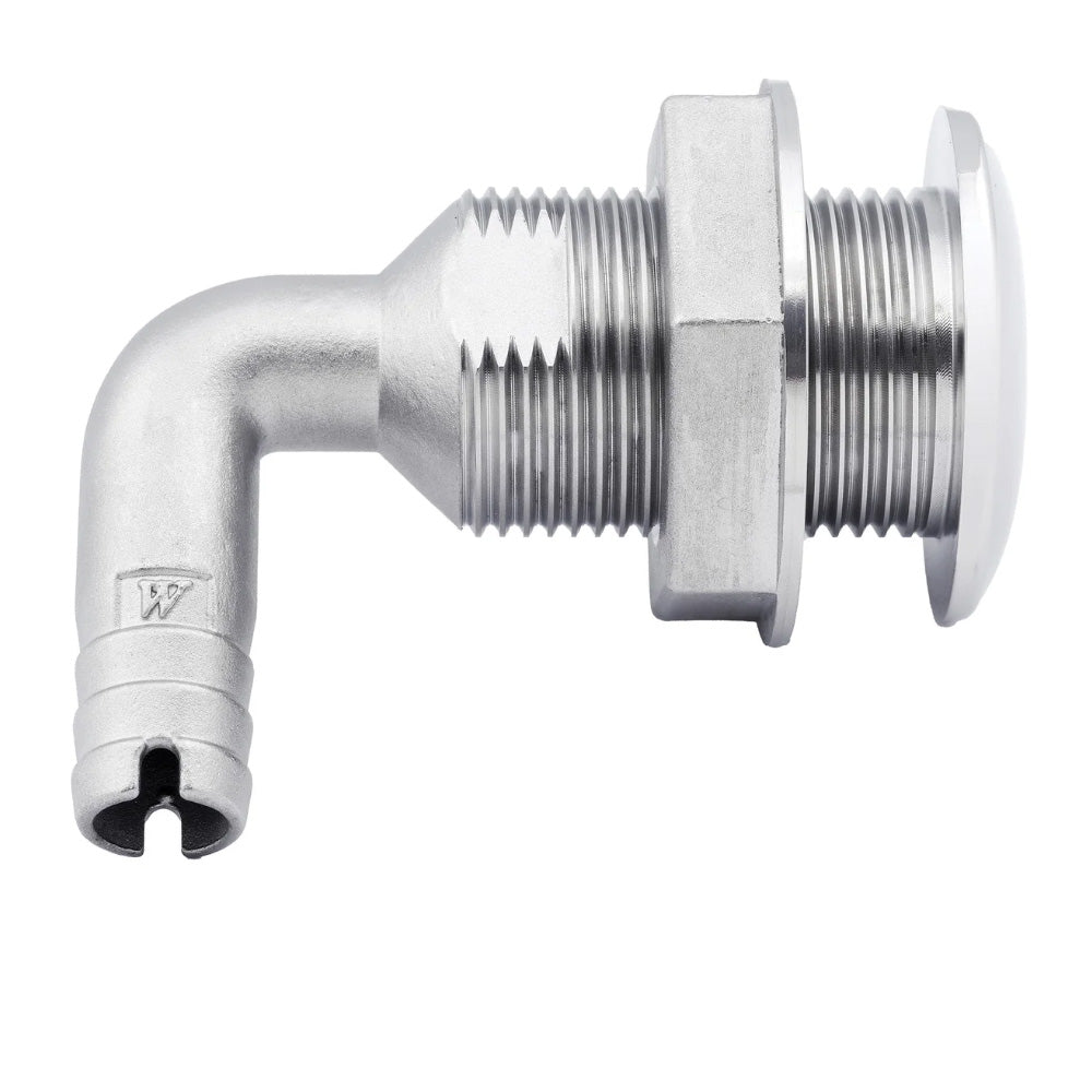 Whitecap 1-1/2" Duplex Stainless Steel 90 Degree Thru-Hull Fitting [6581X] - BuoyMart.com  Thru-Hull Fittings Whitecap