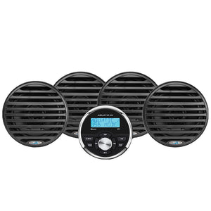 Aquatic AV Economy Gauge Stereo/Speakers Kit - Black [EG100] Aquatic AV