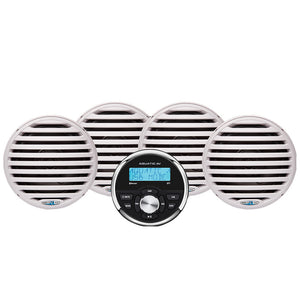 Aquatic AV Economy Gauge Stereo/Speakers Kit - White [EG200] Aquatic AV