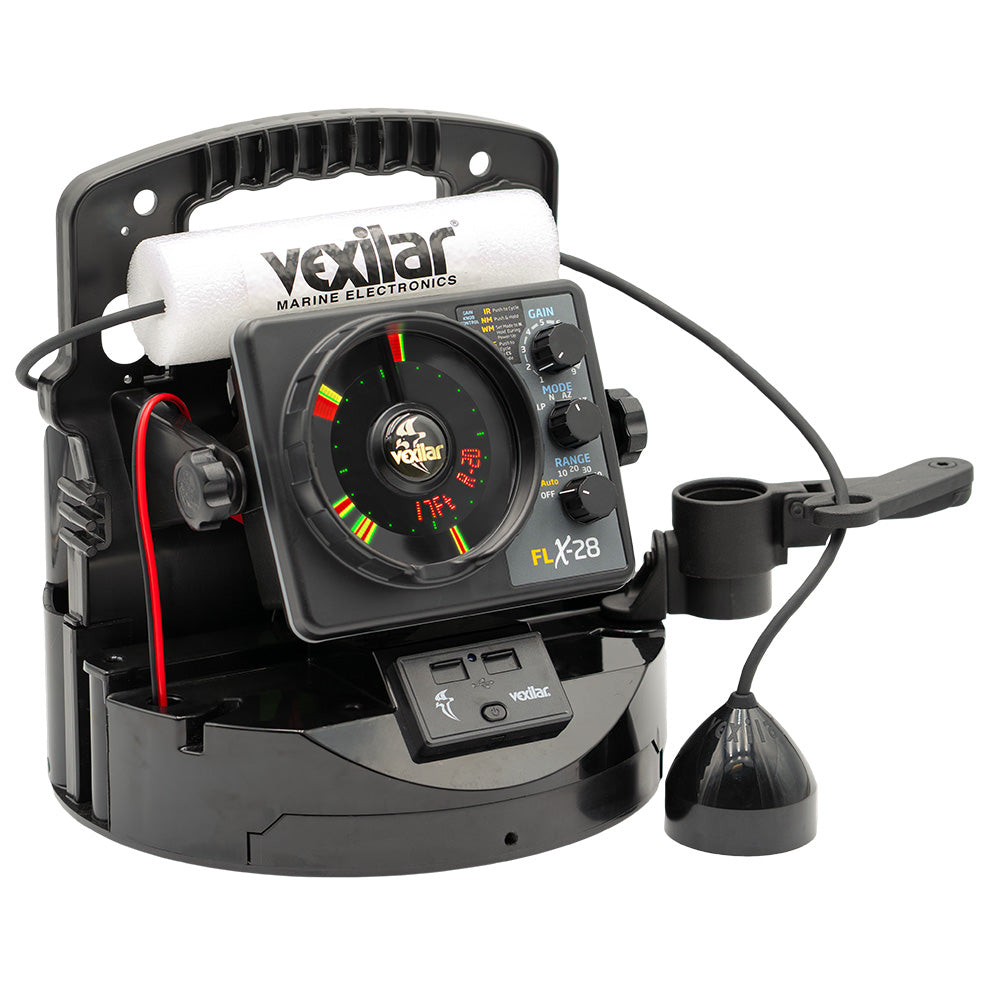 Vexilar FLX-28 Pro Pack Elite Fishing System w/Pro View Ice-Ducer  Vexilar Lithium Battery [PPEL28PV] - BuoyMart.com  Ice Flashers Vexilar