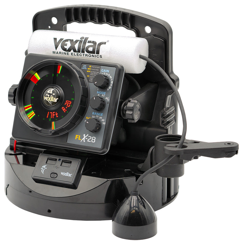 Vexilar FLX-28 Pro Pack Elite Fishing System w/Pro View Ice-Ducer  Vexilar Lithium Battery [PPEL28PV] - BuoyMart.com  Ice Flashers Vexilar
