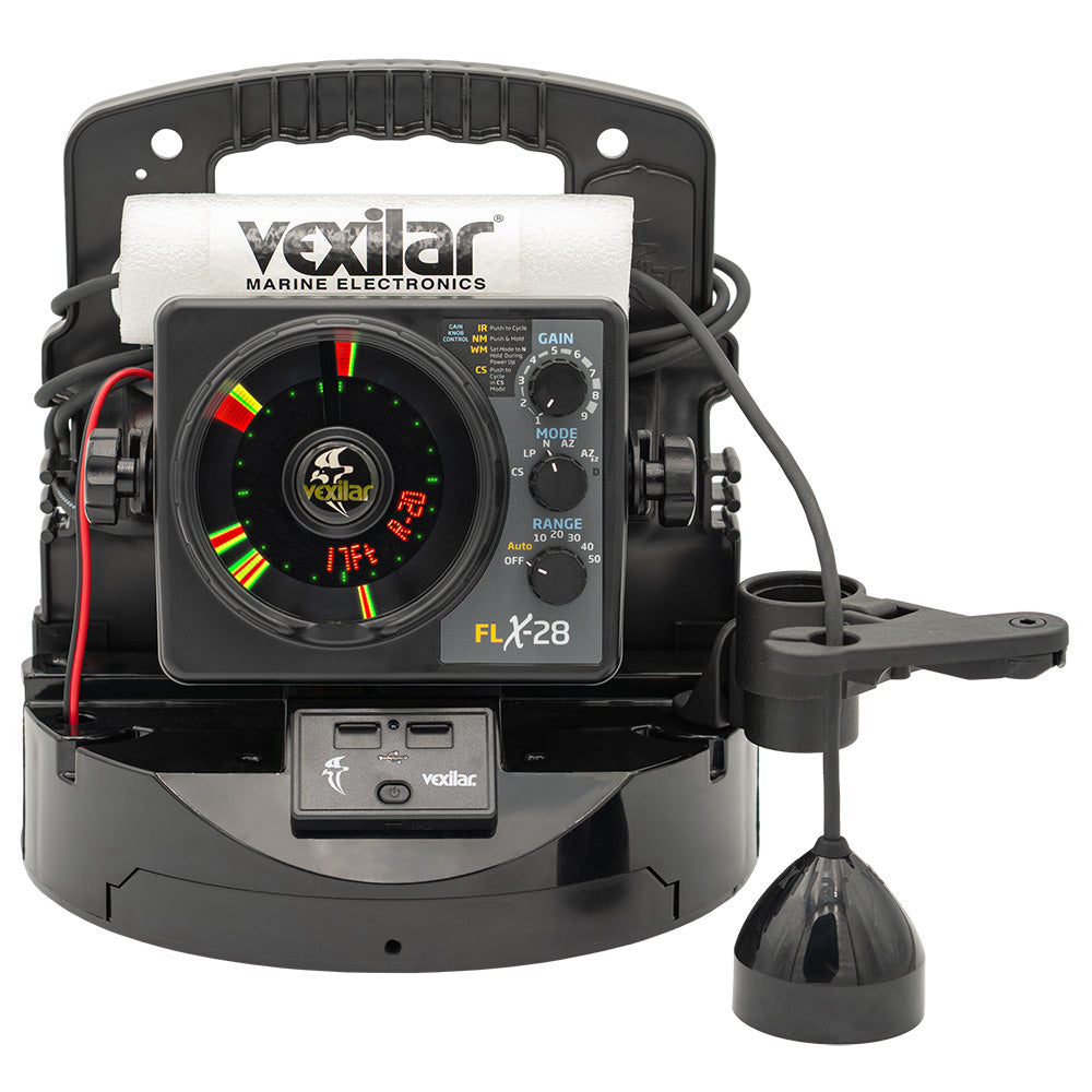 Vexilar FLX-28 Pro Pack Elite Fishing System w/Pro View Ice-Ducer  Vexilar Lithium Battery [PPEL28PV] - BuoyMart.com  Ice Flashers Vexilar