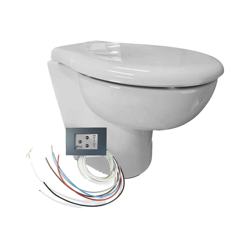 Albin Group Ultra Slim Premium Standard 12V Toilet [07-06-011] - BuoyMart.com  Marine Sanitation Albin Group
