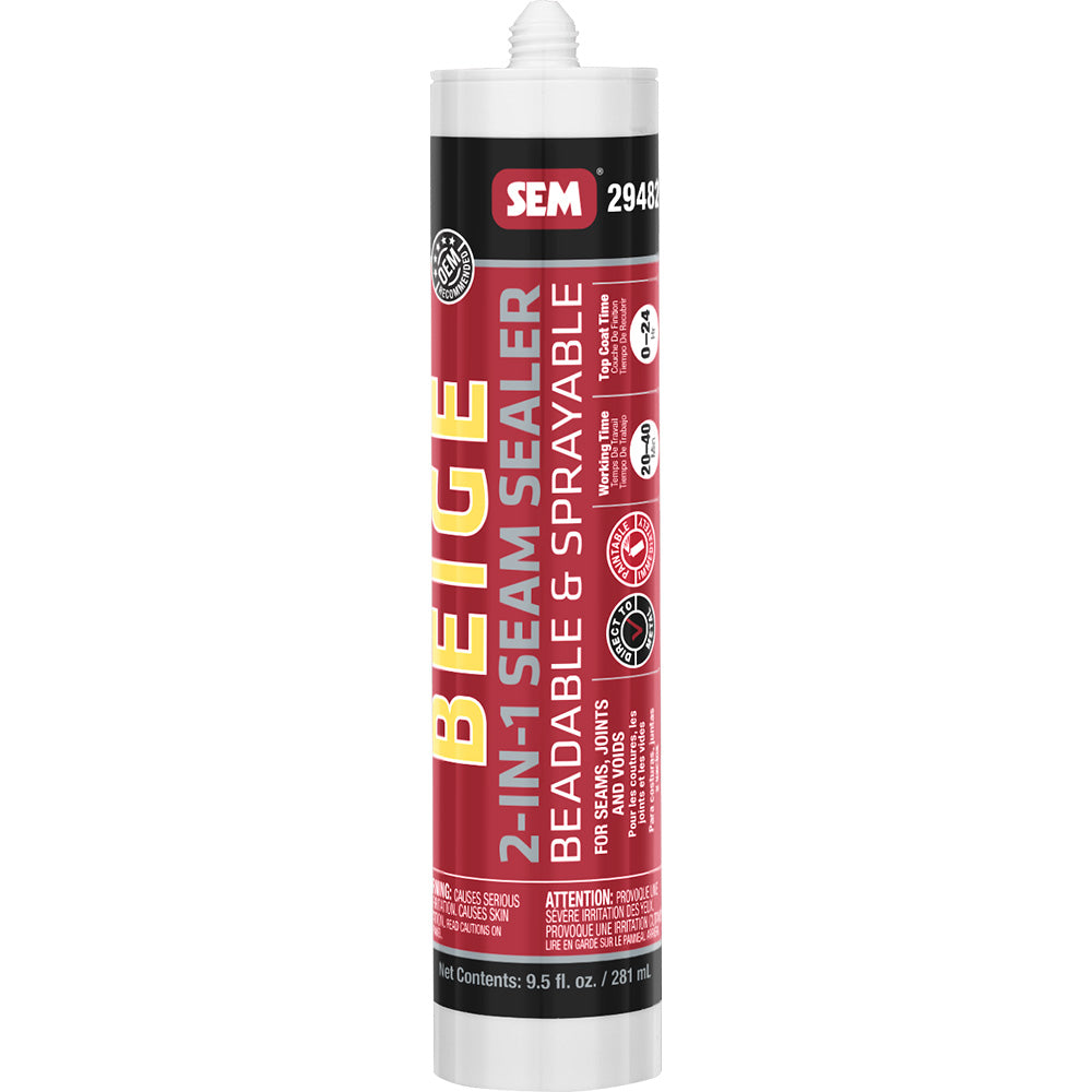 SEM 2-IN-1 Seam Sealer - 9.5oz Tube - Beige [29482] SEM