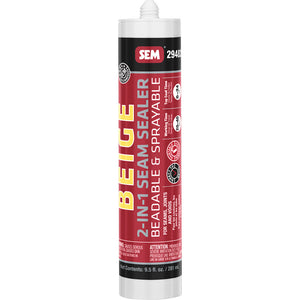 SEM 2-IN-1 Seam Sealer - 9.5oz Tube - Beige [29482] SEM