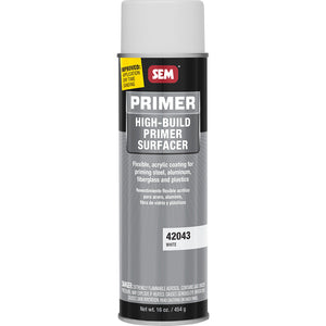 SEM High-Build Primer Surfacer - 20oz Aerosol Can - White [42043] SEM
