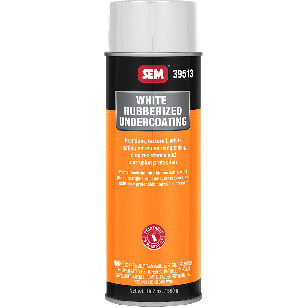 SEM Rubberized Undercoating - 24oz Aerosol Can - White [39513] SEM