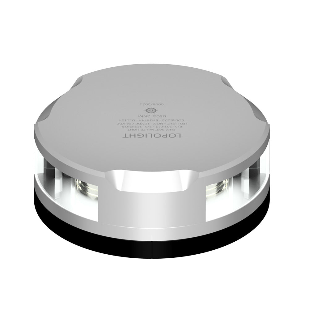 Lopolight 360-Degree Anchor Light - 2nm - Silver Housing w/FB Base - 2.5M Cable [201-012-FB 2.5M] Lopolight