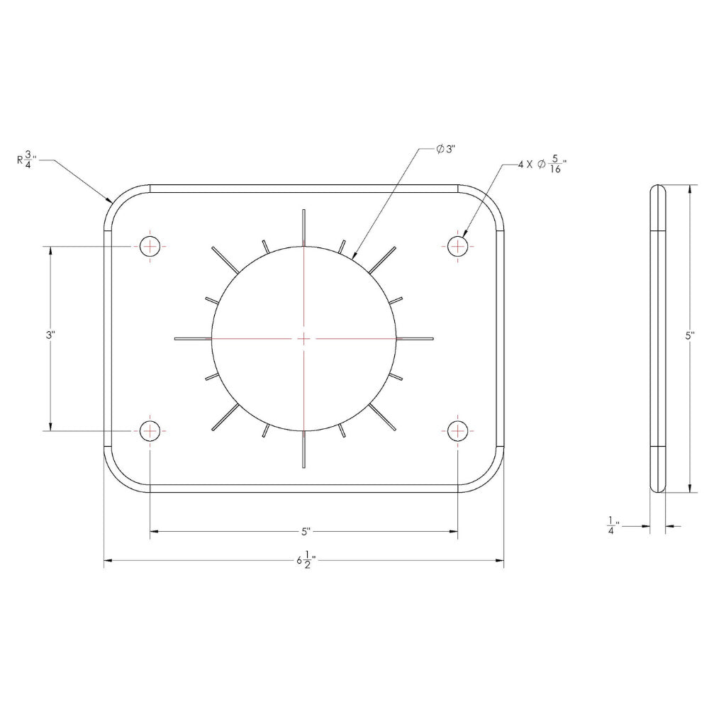 TACO Grand Slam 300 Universal Backing Plate f/GS-300  GS-390 - Pair [BP-0300BSY-1] TACO Marine