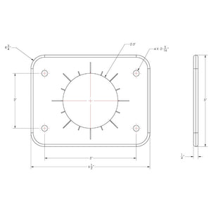 TACO Grand Slam 300 Universal Backing Plate f/GS-300  GS-390 - Pair [BP-0300BSY-1] TACO Marine