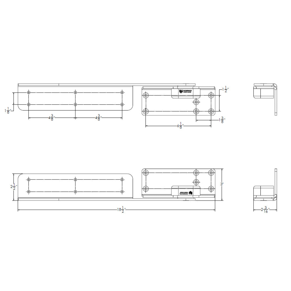 TACO Command Ratchet Hinge - 18-1/2" - 316 Stainless Steel Polished w/Hard Stop [H25-0048] TACO Marine