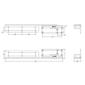 TACO Command Ratchet Hinge - 18-1/2" - 316 Stainless Steel Polished w/Hard Stop [H25-0048] TACO Marine
