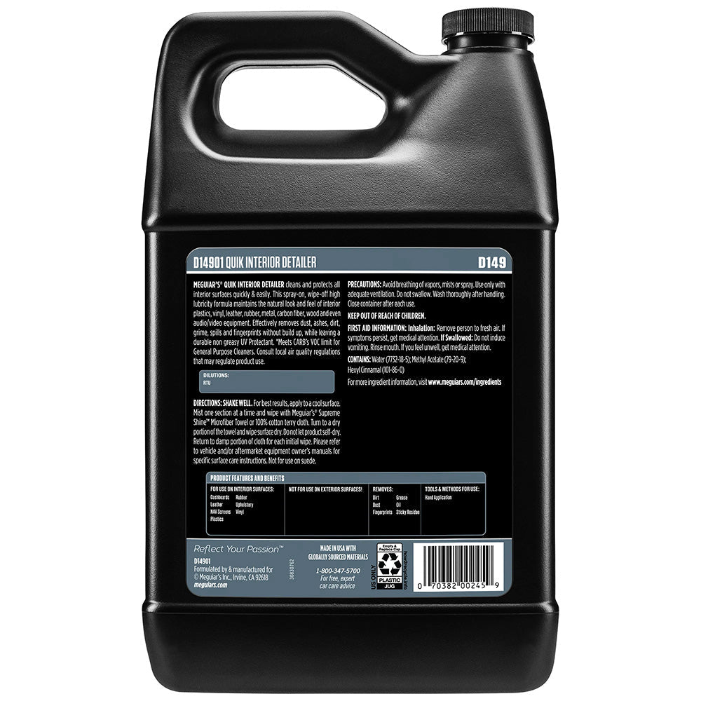 Meguiar's Quik Interior Detailer - 1 Gallon [D14901] Meguiar's