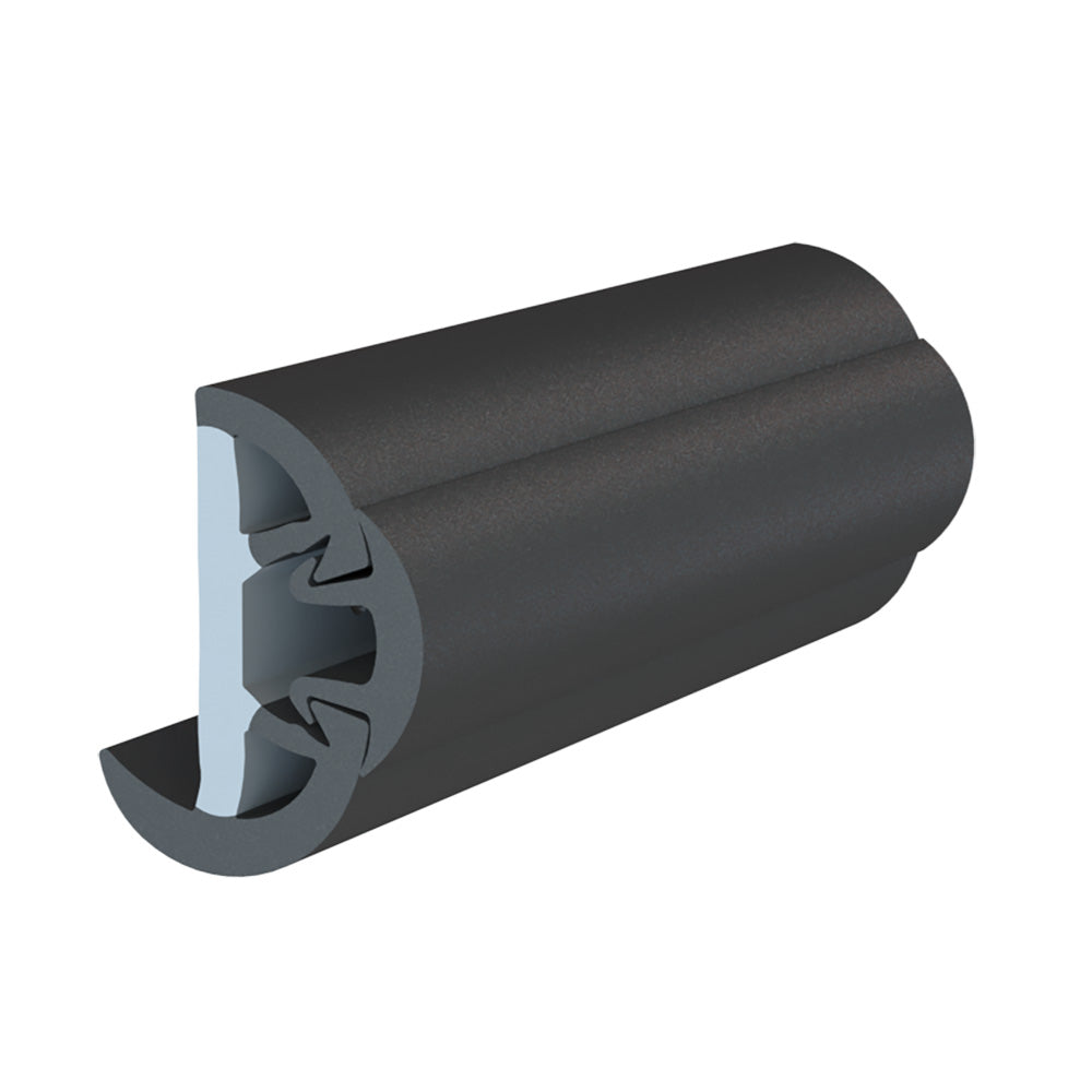 TACO SuproFlex Rub Rail Kit w/Flex Vinyl Overlay Insert - 2"H x 1-1/4"W x 80'L - Black w/Black Insert [V11-9993BBK80-2] TACO Marine