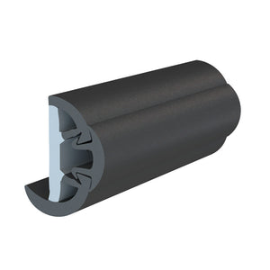TACO SuproFlex Rub Rail Kit w/Flex Vinyl Overlay Insert - 2"H x 1-1/4"W x 80'L - Black w/Black Insert [V11-9993BBK80-2] TACO Marine