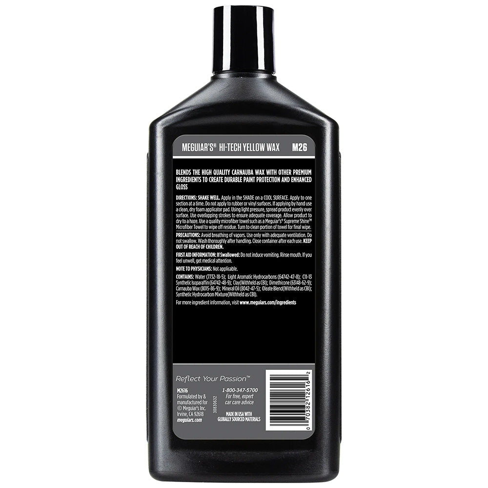 Meguiar's Hi-Tech Yellow Wax - 16oz [M2616] Meguiar's