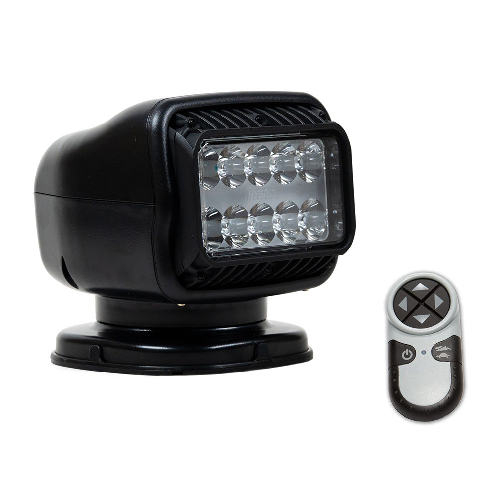 Golight GT Series LED Hybrid Light Permanent Mount w/Hardwired Dash Mount Remote - 12V - Black [20218GT] Golight