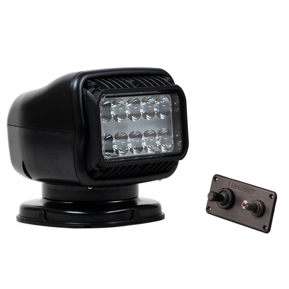 Golight GT Series LED Hybrid Light Permanent Mount w/Handheld Wireless Remote - 12V - Black [20518GT] Golight