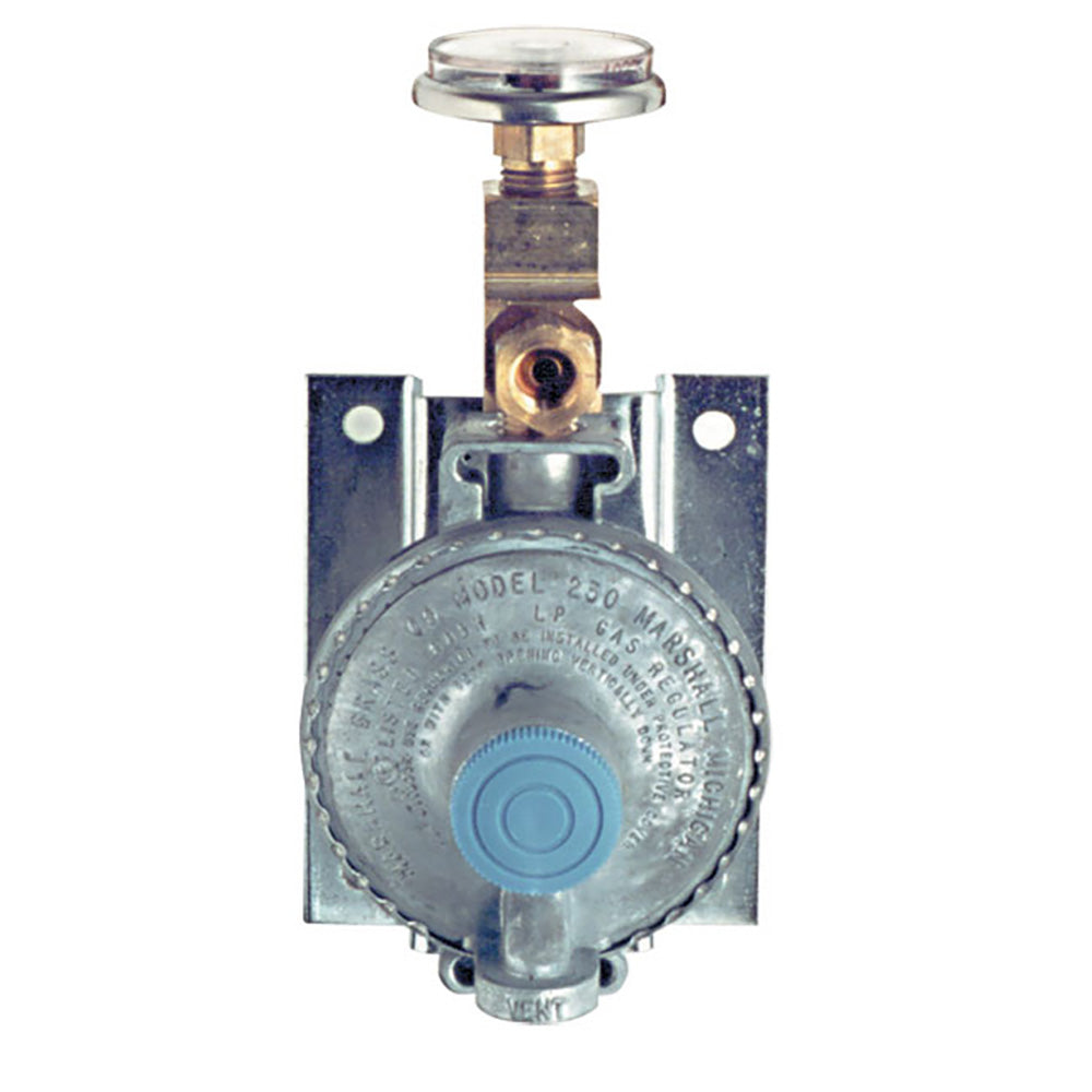 Trident Marine Single Stage Regulator w/300 PSI Pressure Gauge w/Wall Mount [1211-1411] Trident Marine