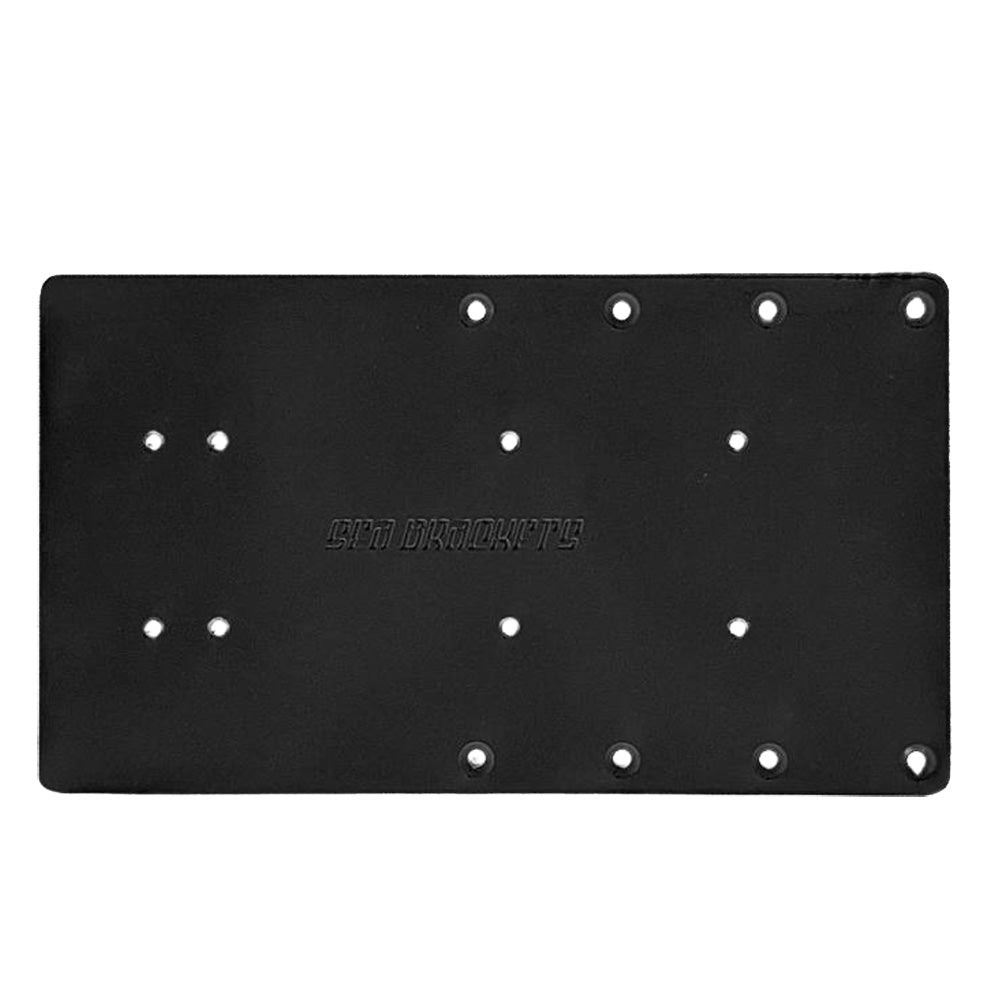 Sea Brackets 14" Straight Trolling Motor Plate - Black [SEA2322-BLK] Sea Brackets