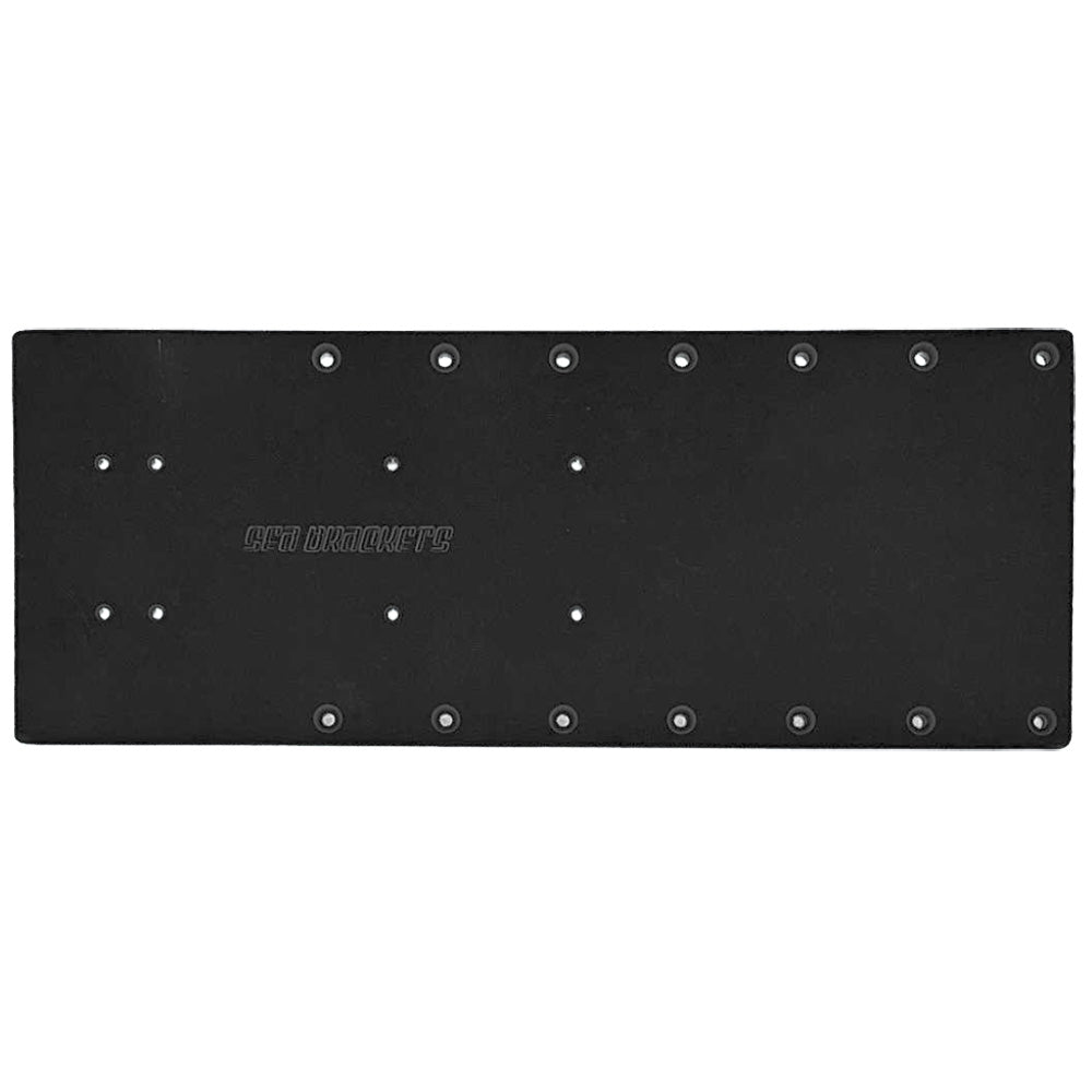 Sea Brackets 20" Straight Trolling Motor Plate - Black [SEA2325-BLK] Sea Brackets