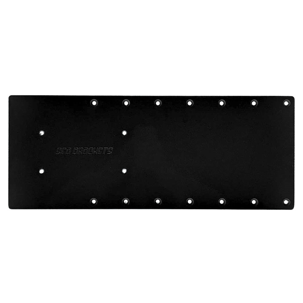 Sea Brackets 20" Straight Trolling Motor Plate f/Garmin Kraken - Black [SEA2303-BLK] Sea Brackets