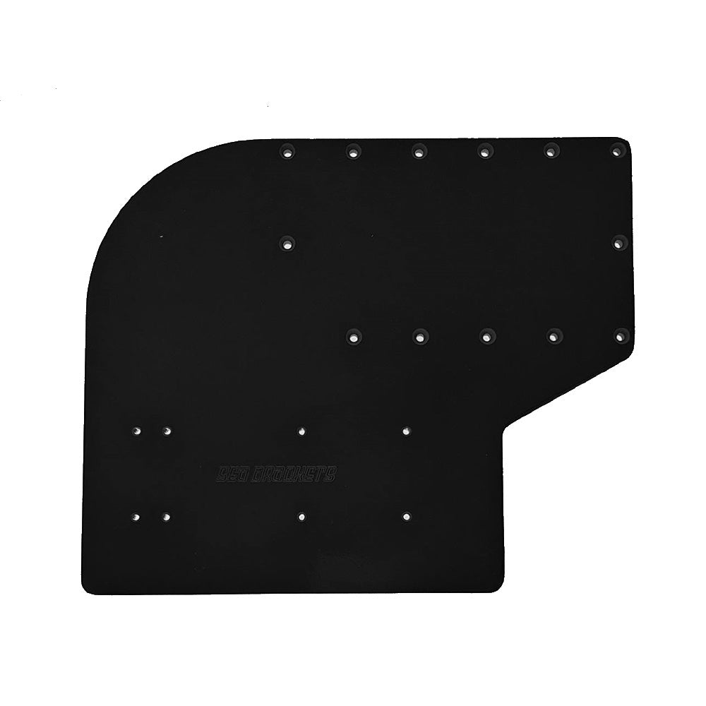 Sea Brackets Large Offset Trolling Motor Plate - Black [SEA2307-BLK] Sea Brackets