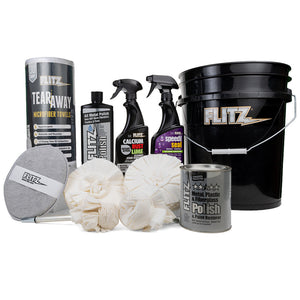 Flitz 5-Gallon Black Bucket Detailers Kit [C-209BB] Flitz