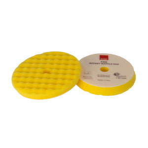RUPES Velcro Waffle Fine Polishing Pad f/Rotary Polishers 90mm - Yellow [9.WF90M] RUPES