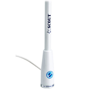 Scout 5' White VHF Antenna 3dB Nylon Ferrule w/5M RG-58 Coax KS-22 [PF AN NVHF00002T] Scout
