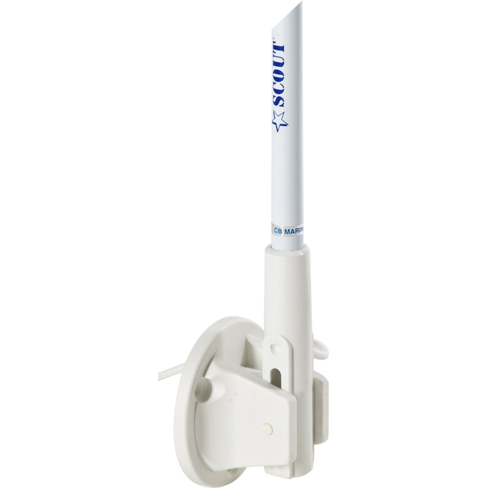 Scout 5' White VHF Antenna 3dB Lift  Lay Mount w/5M RG-58 [PF AN NVHF00005] Scout