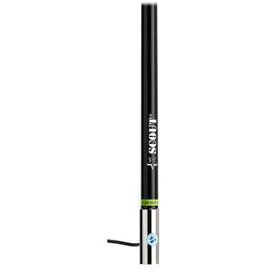 Scout 8' Black VHF Antenna 6dB Heavy Stainless Steel Ferrule w/6M RG-8x Includes PL-259 Heavy Duty Offshore Antenna KS-43 [PF AN NVHF00021T] Scout