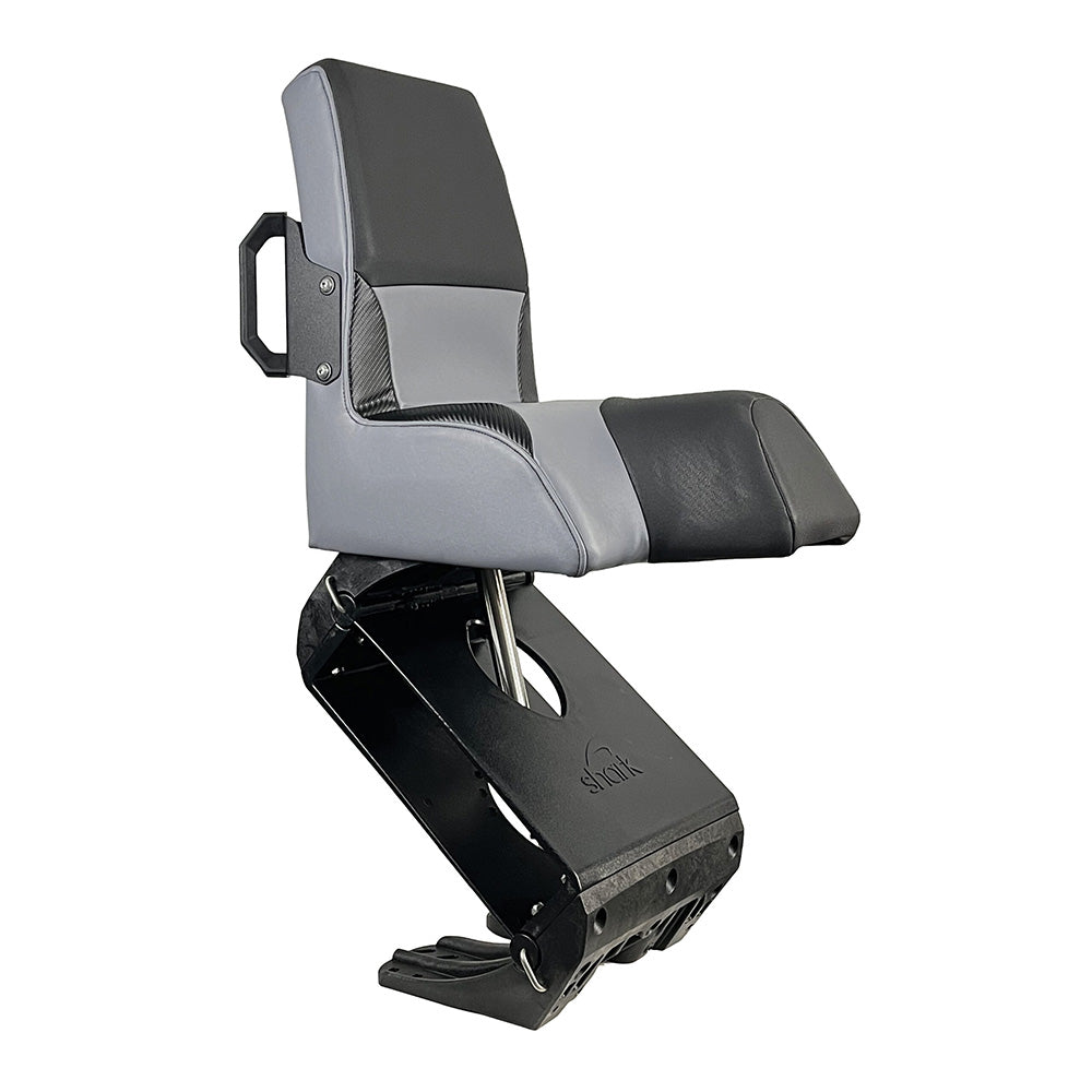 Shark EPIC Seat w/Flex Suspension - Grey Vinyl - Regular Handle [FEAX1000G] Shark Seating
